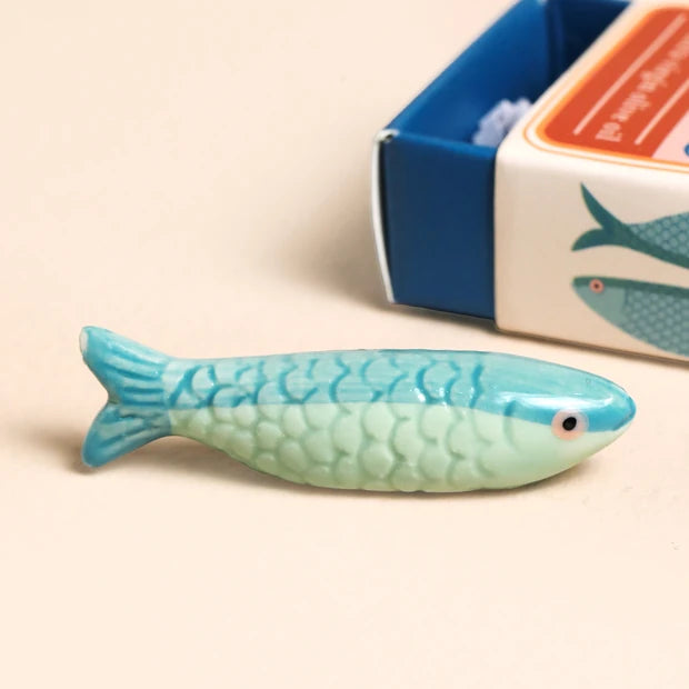 Tiny Matchbox Ceramic Sardine Token - 81839 - Uneeka