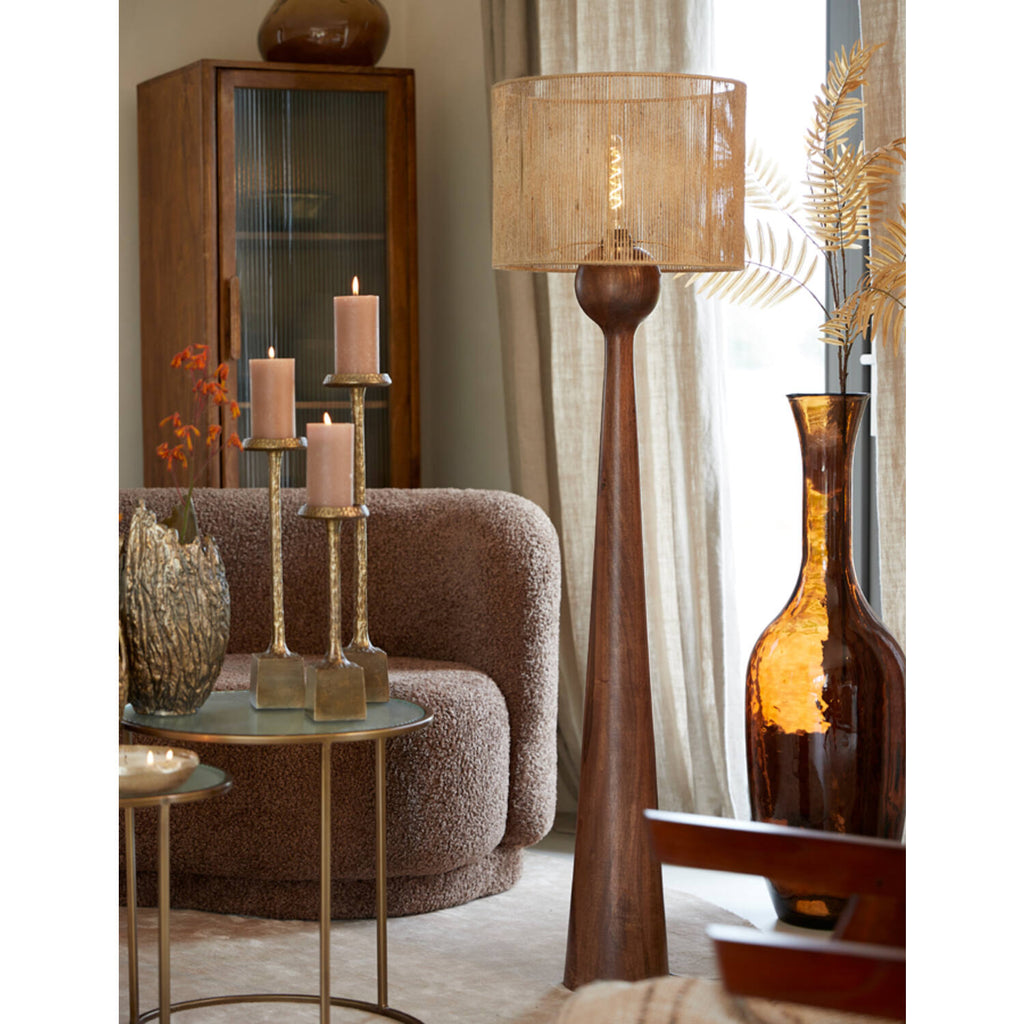 Tossa Natural Jute Cylindrical Lampshade - Uneeka Lighting