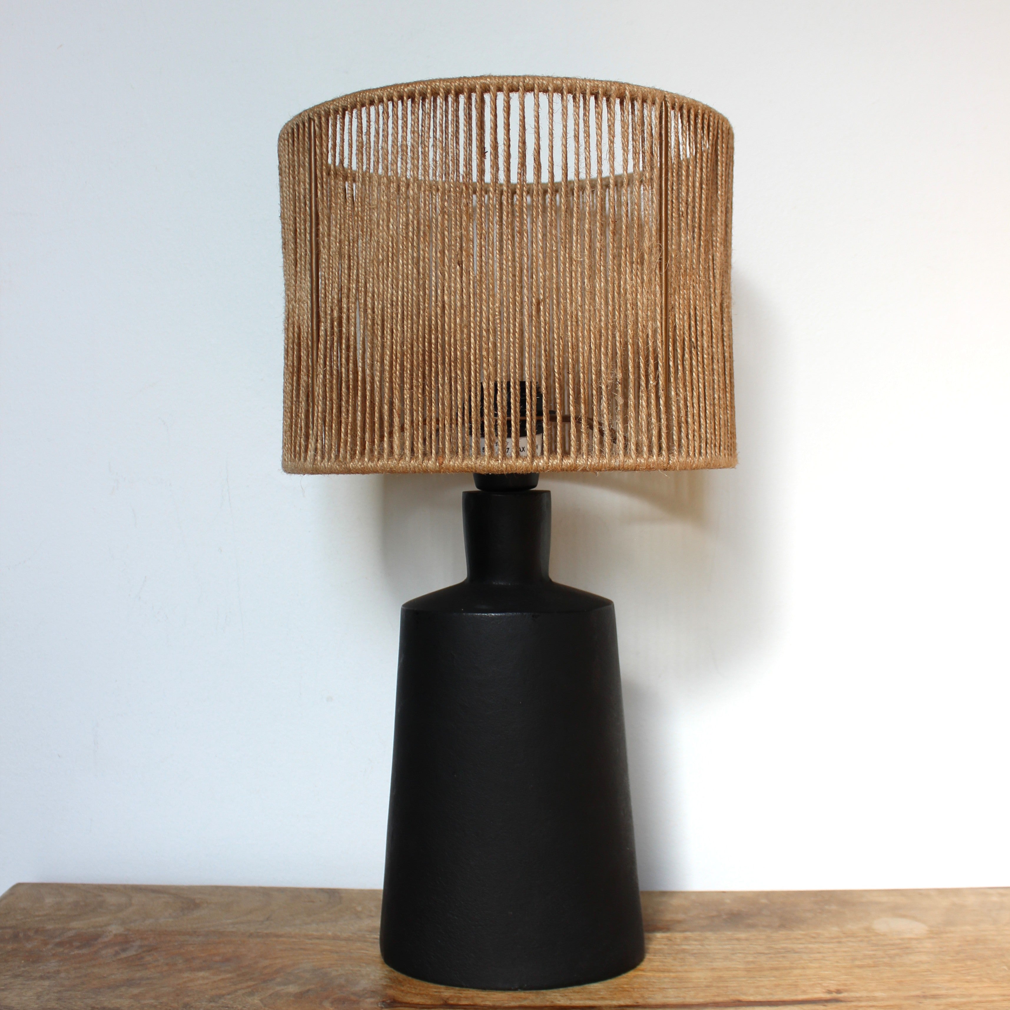 Tossa Natural Jute Cylindrical Lampshade - Uneeka