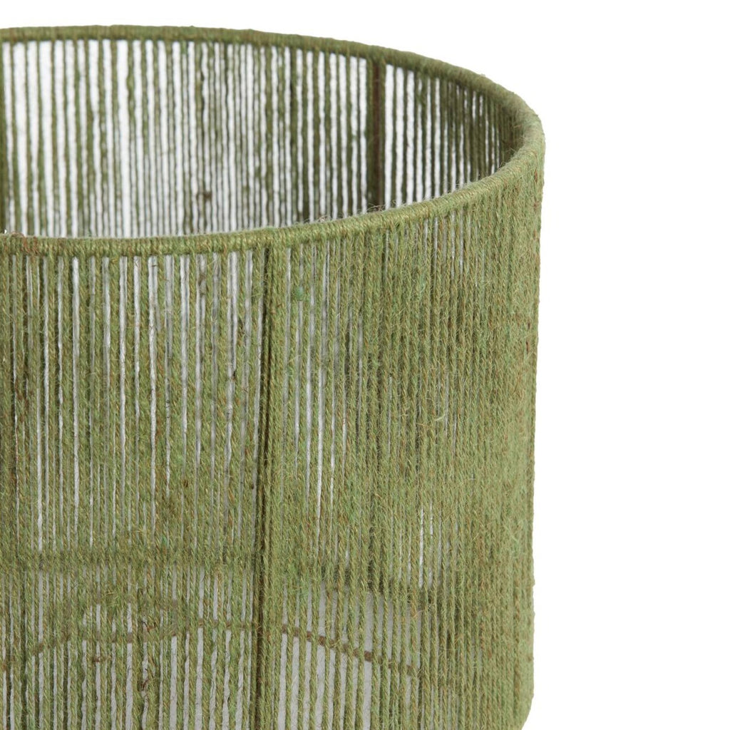 Tossa Olive Green Jute Lamp Shade close up