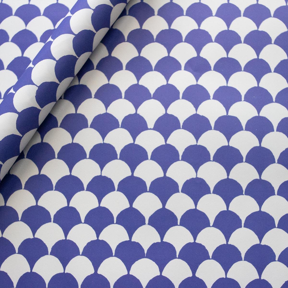 Two Tone Scallop Gift Wrap - Uneeka - Blue