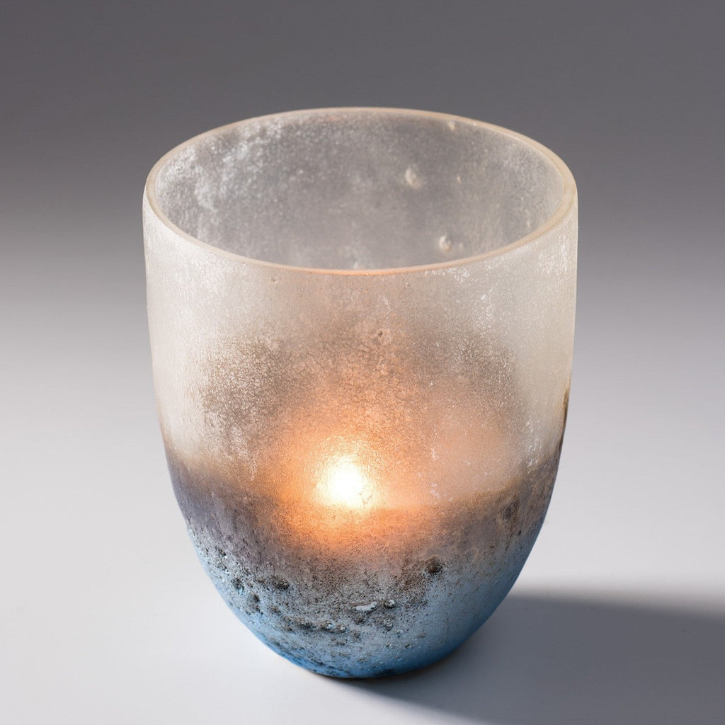 Two Tone Spherical Frosted Glass Tealight Holder