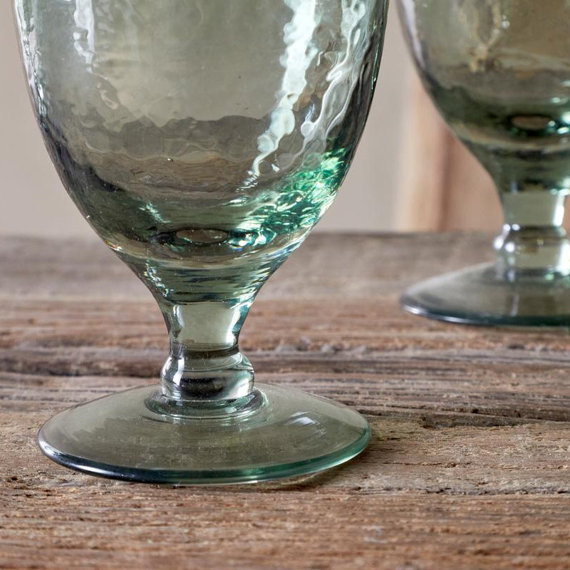 Nkuku Yala Sage Green Wine Glass - Uneeka - Sold individually 