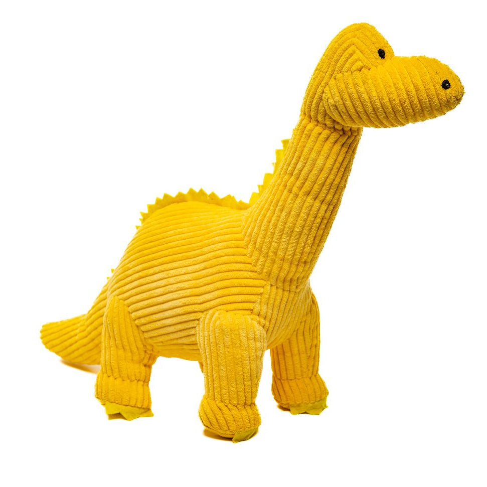 Corduroy Yellow Diplodocus Dinosaur Baby Toy Uneeka