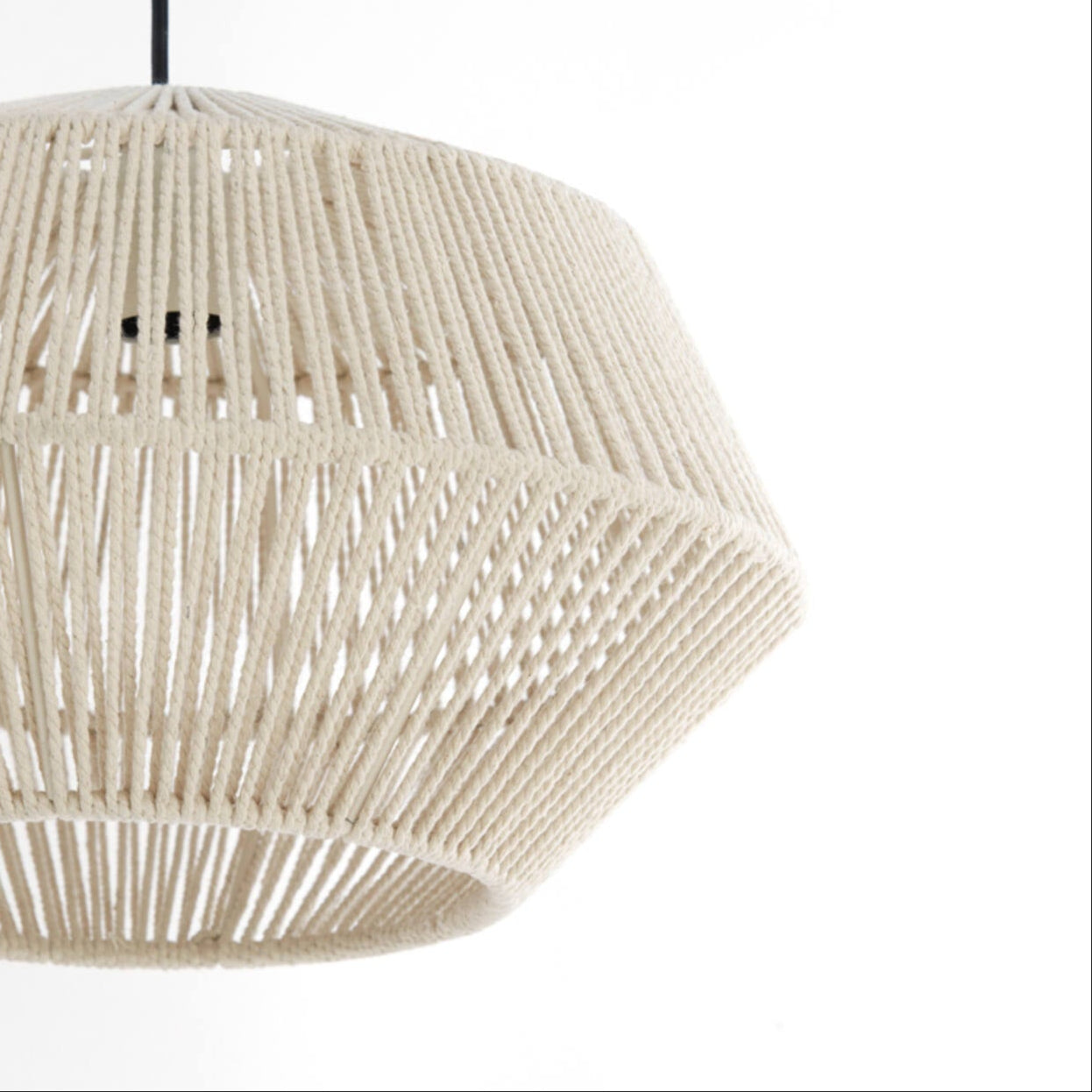 Cream Nylon String Hexagonal Pendant - 2970343 - Uneeka