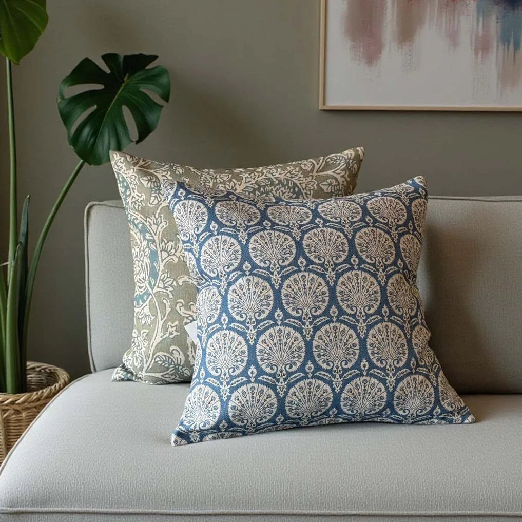 Uneeka Blue Dandelion Print Cushion 