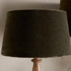 Uneeka ML6301-ML6302-ML6303-ML6304-MendaiVelvetandLinenLampshade-MossGreen-Nkuku