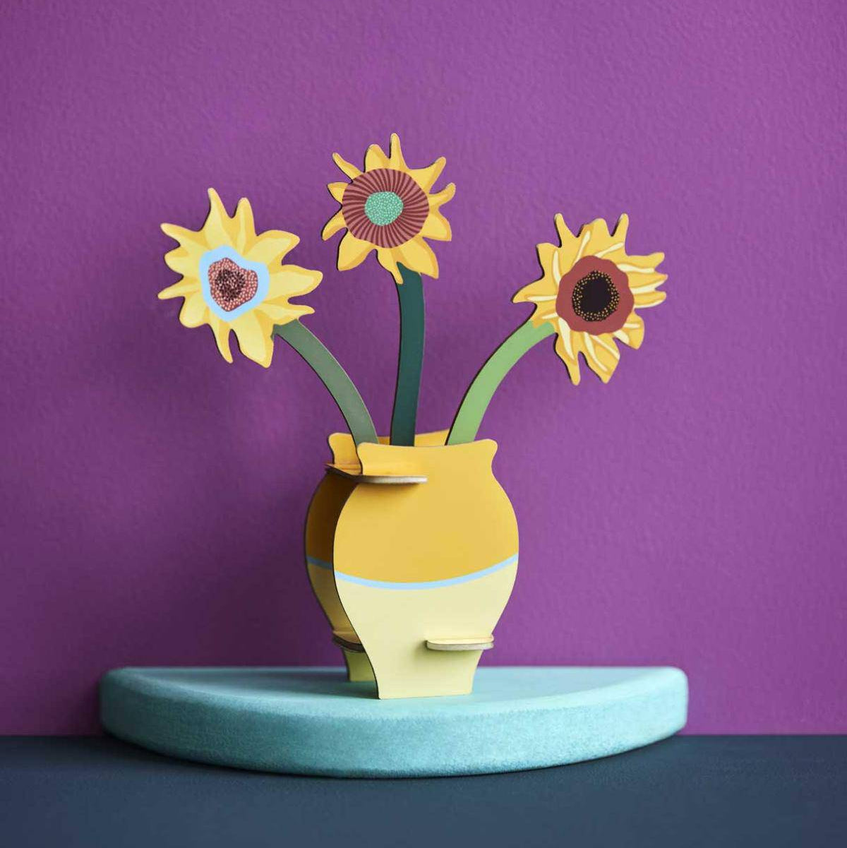 Van Gogh Flowers Cardboard Model & Greetings Card - TPO106 - Uneeka