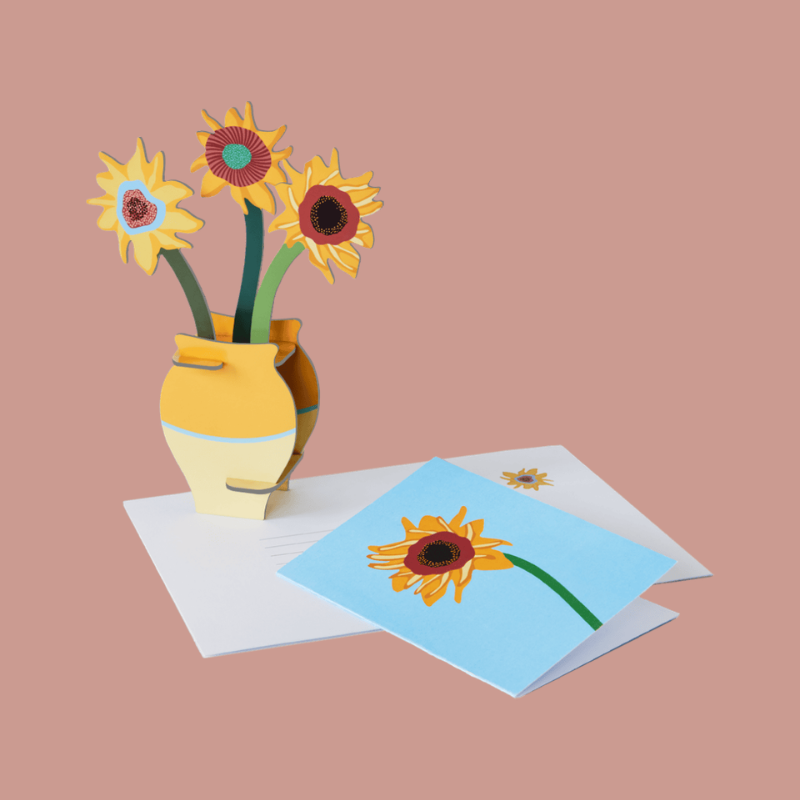 Van Gogh Flowers Cardboard Model & Greetings Card - TPO106 - Uneeka