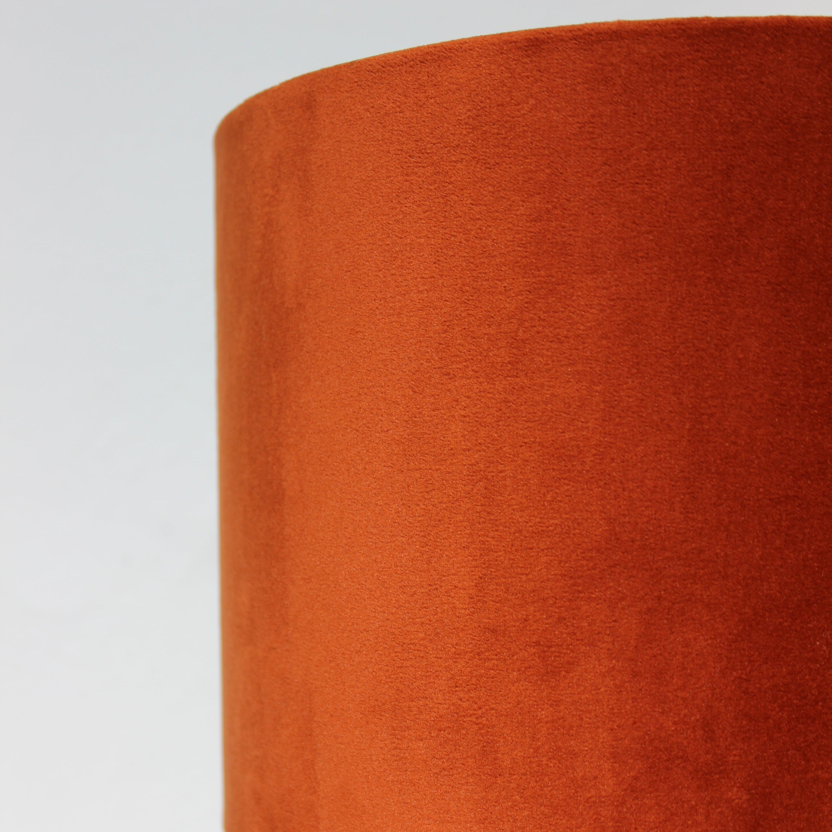 Velvet Terracotta Cylinder Lampshade - Uneeka