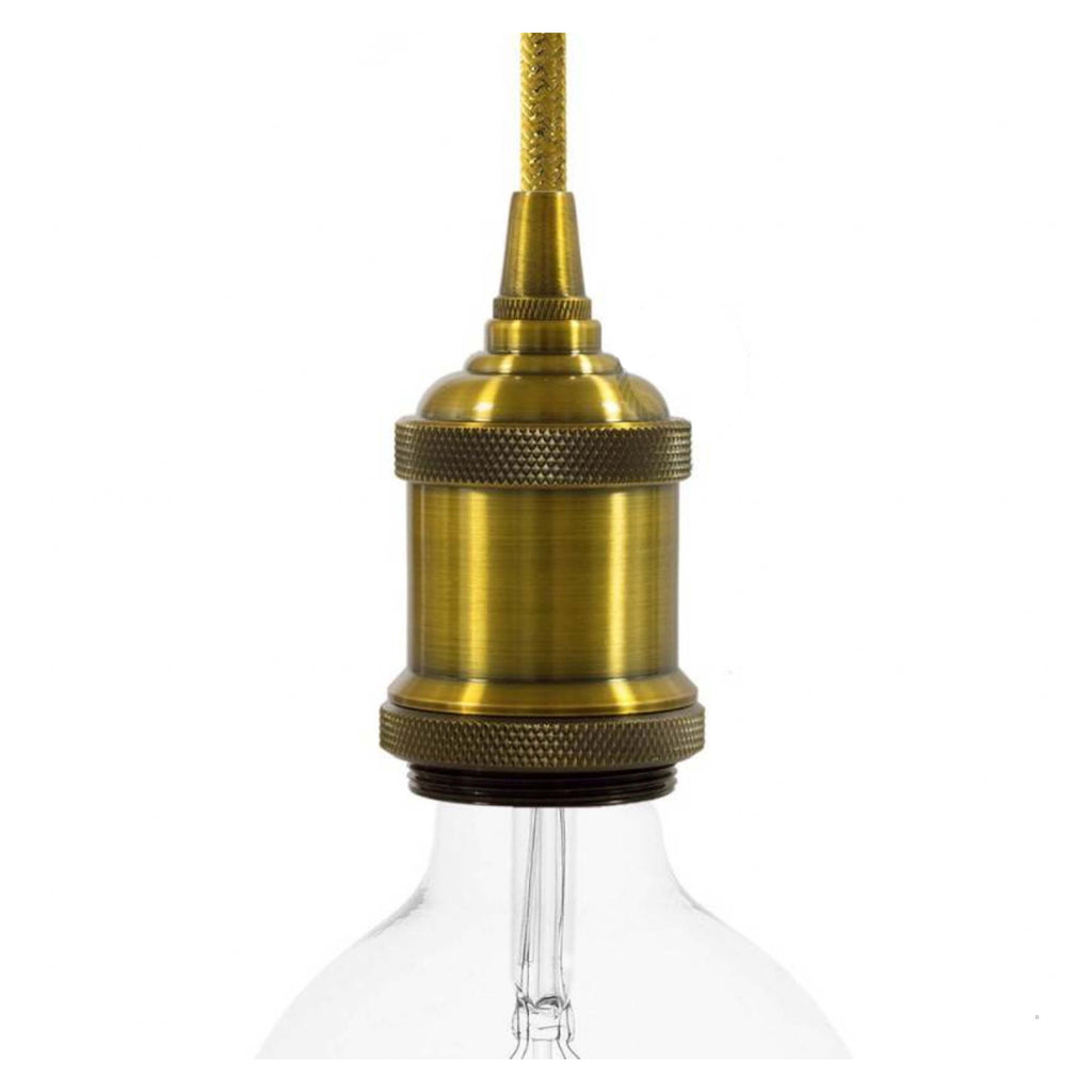 Vintage Aluminium E27 Lamp Holder Kit - Brass