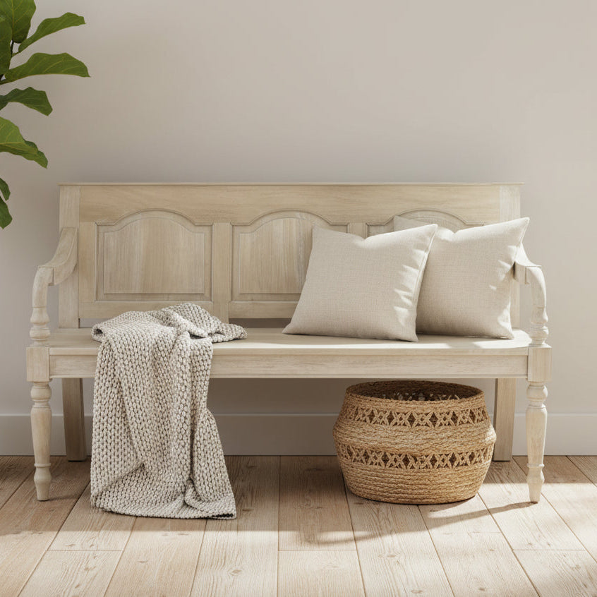 Vintage Light Mahogany Bench Uneeka VIN137