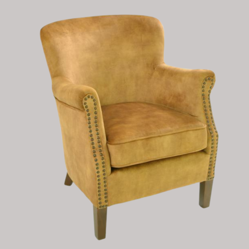 Viola Velvet Armchair - Gold - Ancient Mariner at Uneeka - VLA40