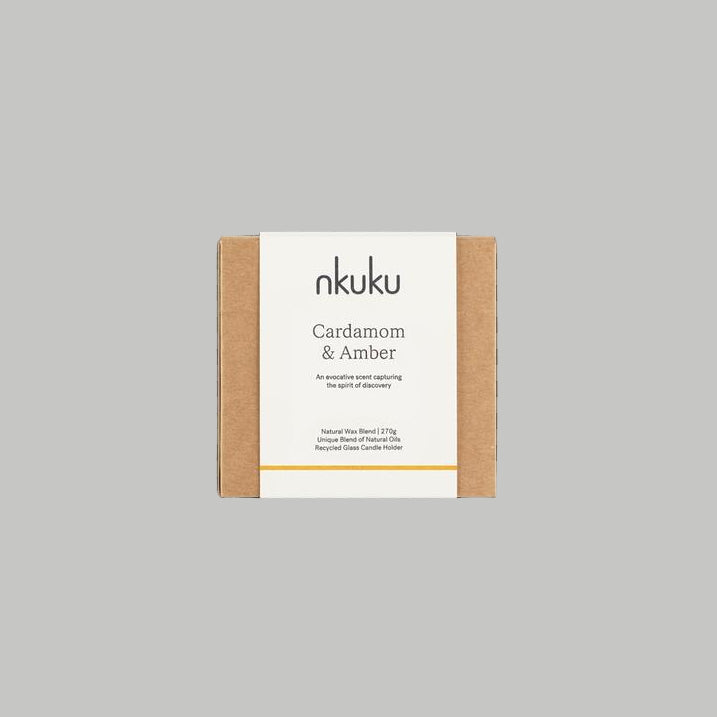 Nkuku Cardamom & Amber Scented Candle - SC5001 - Uneeka