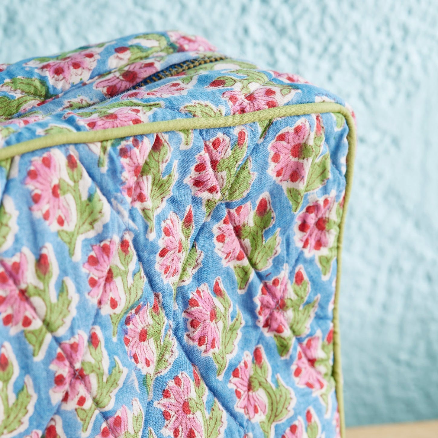 Repeat Block Print Wash Bag - WBAG23 - Uneeka