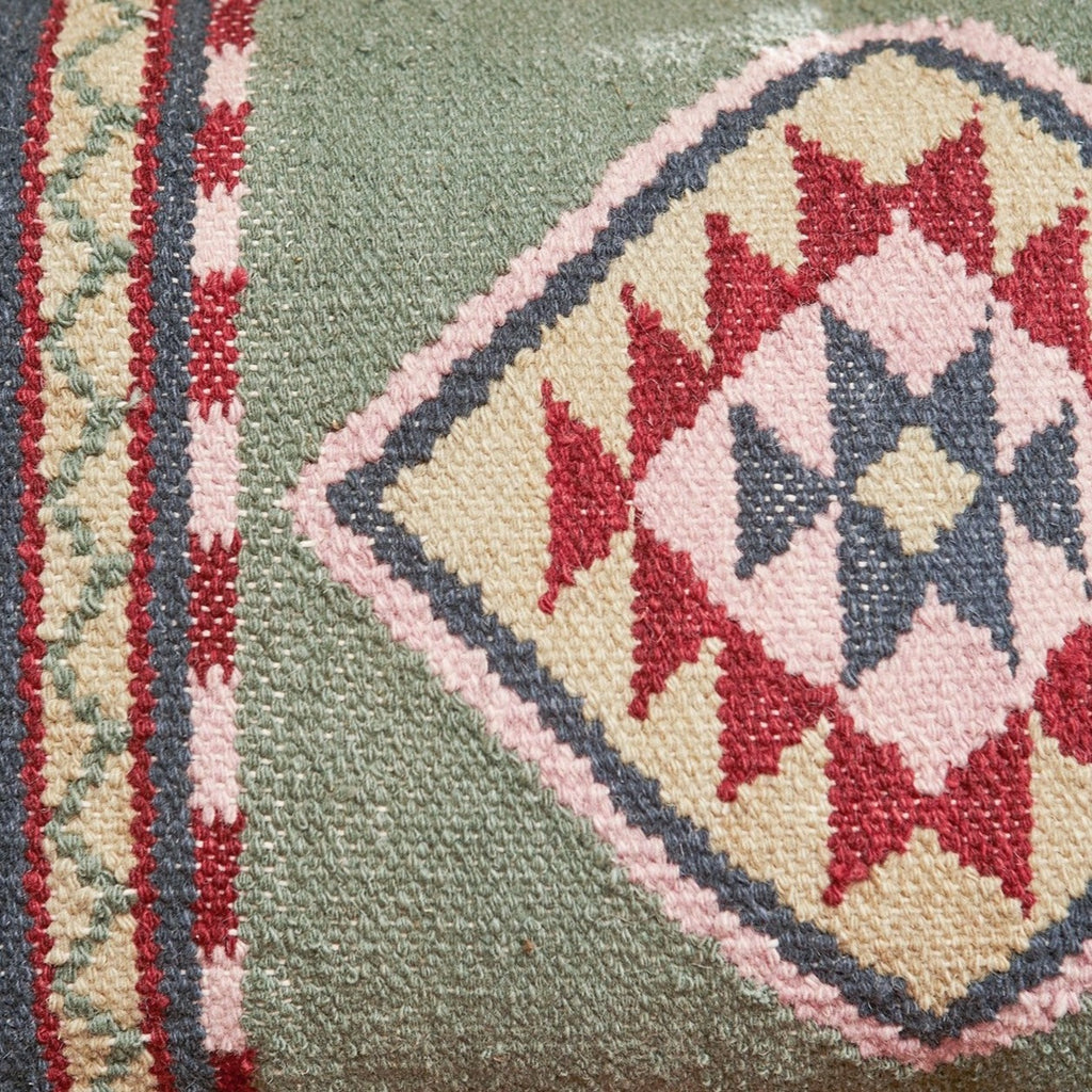 Warm Tone Hand Woven Wool/Cotton Kilim Cushion