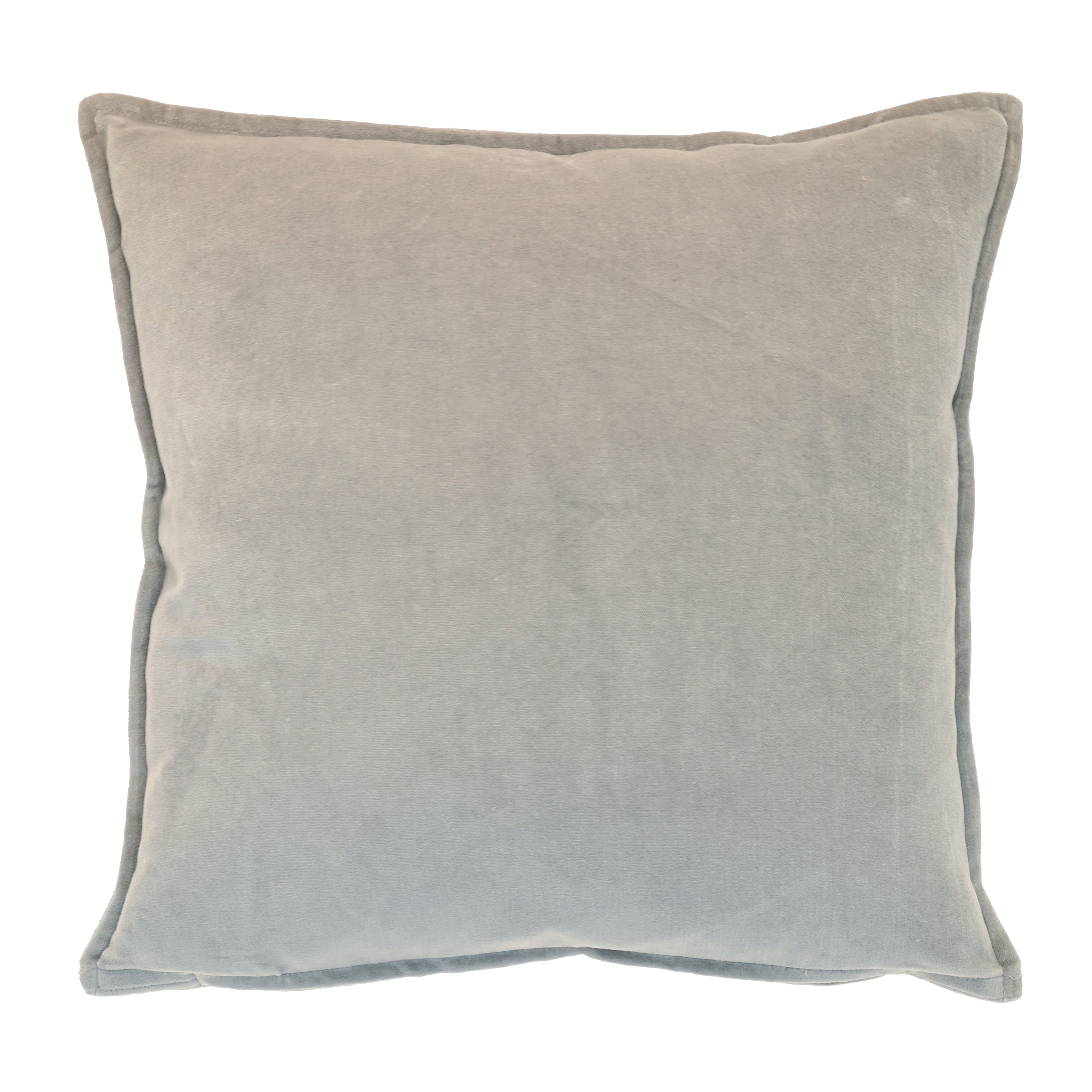 Washed Velvet Block Colour Cushion - Taupe - Uneeka