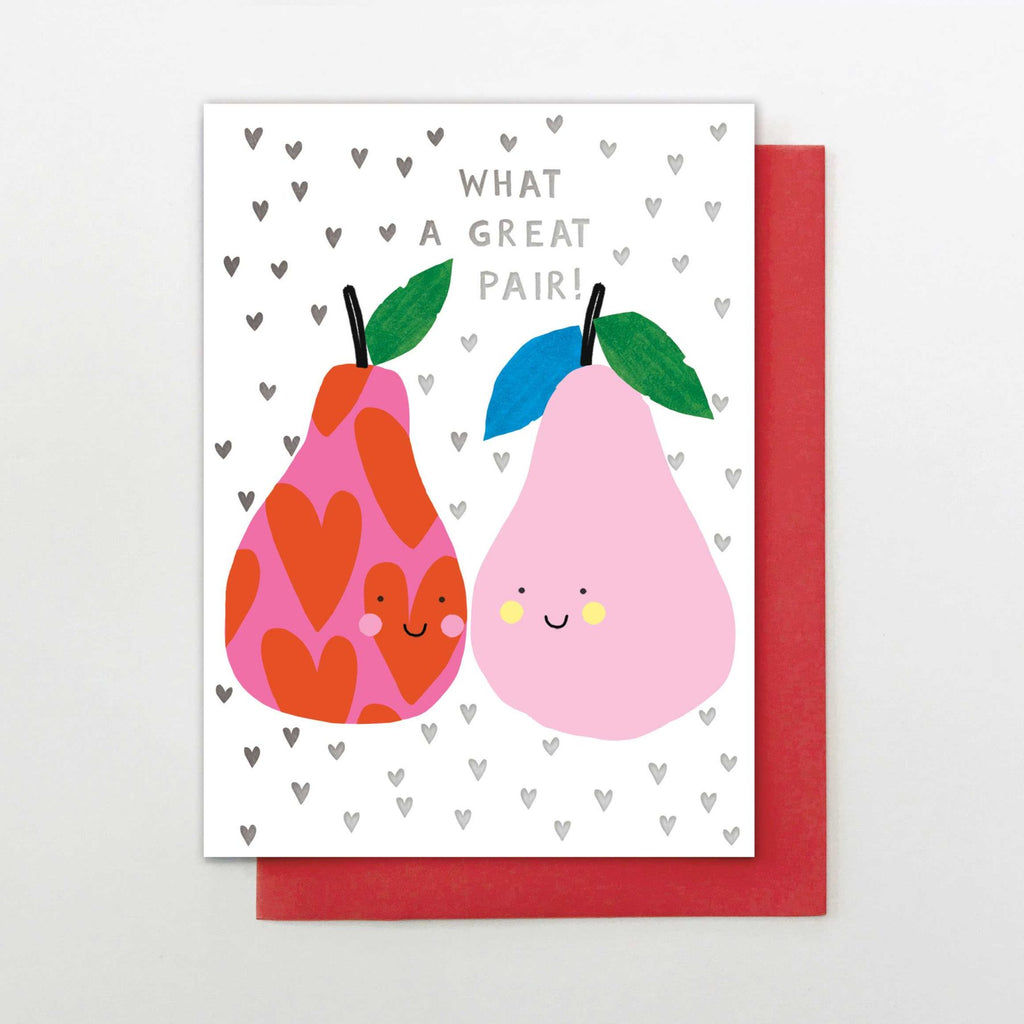 What A Great Pair Pear Fruit Greetings Card