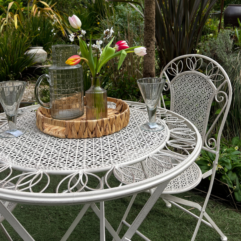 White Trellis Design Outdoor Garden Set - 11172 - Uneeka