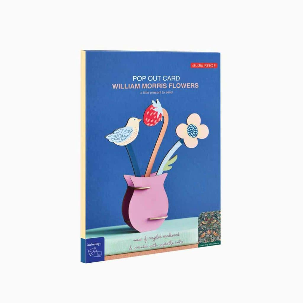 William Morris Flowers Cardboard Model & Greetings Card - TPO105 - Uneeka