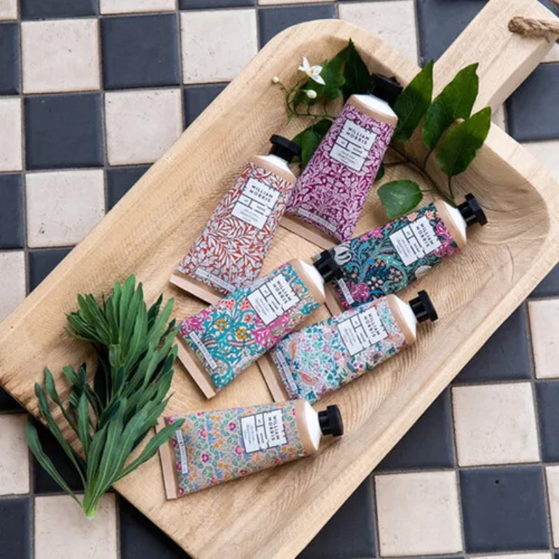 William Morris Hand Cream - Mini Hand Creams In a Display Tray - Uneeka
