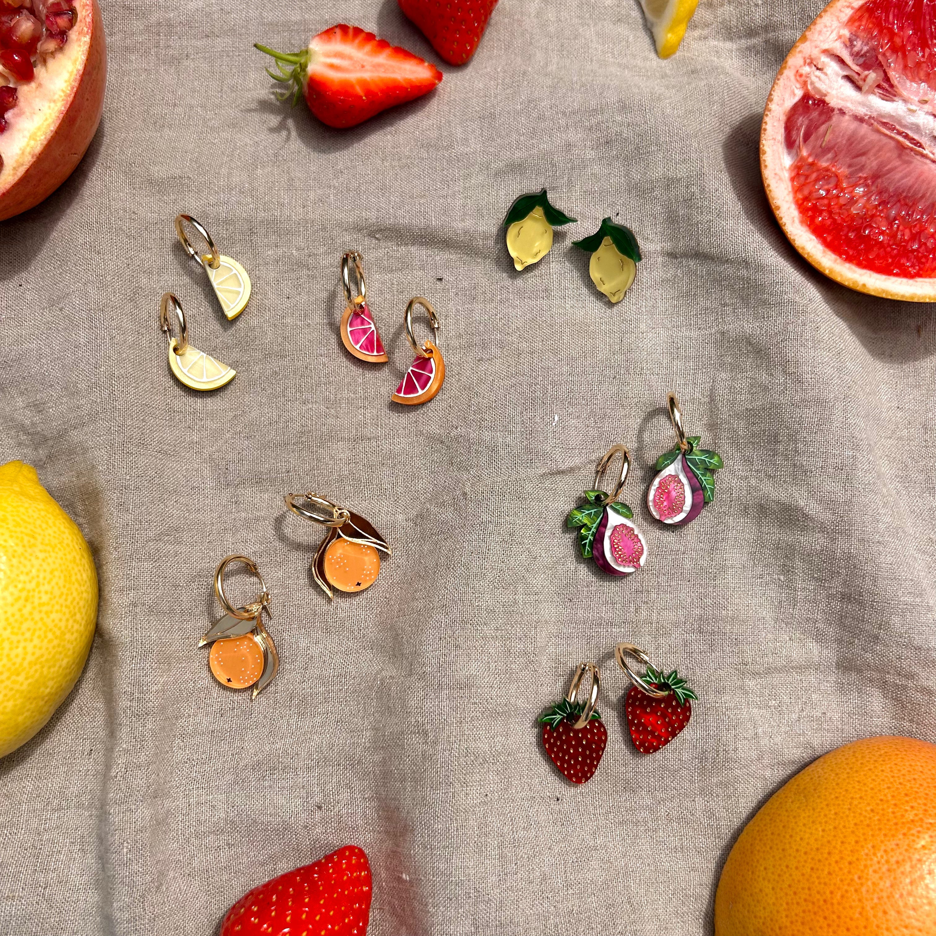 Wolf & Moon Fruity Hoop Earring - Uneeka Jewellery