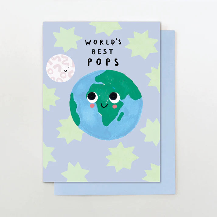 World's Best Pops Greetings Card - RD18 - Uneeka