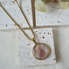 Extra Large Celestia Pendant Gold Necklace - XLP - Tortoise Shell - Uneeka