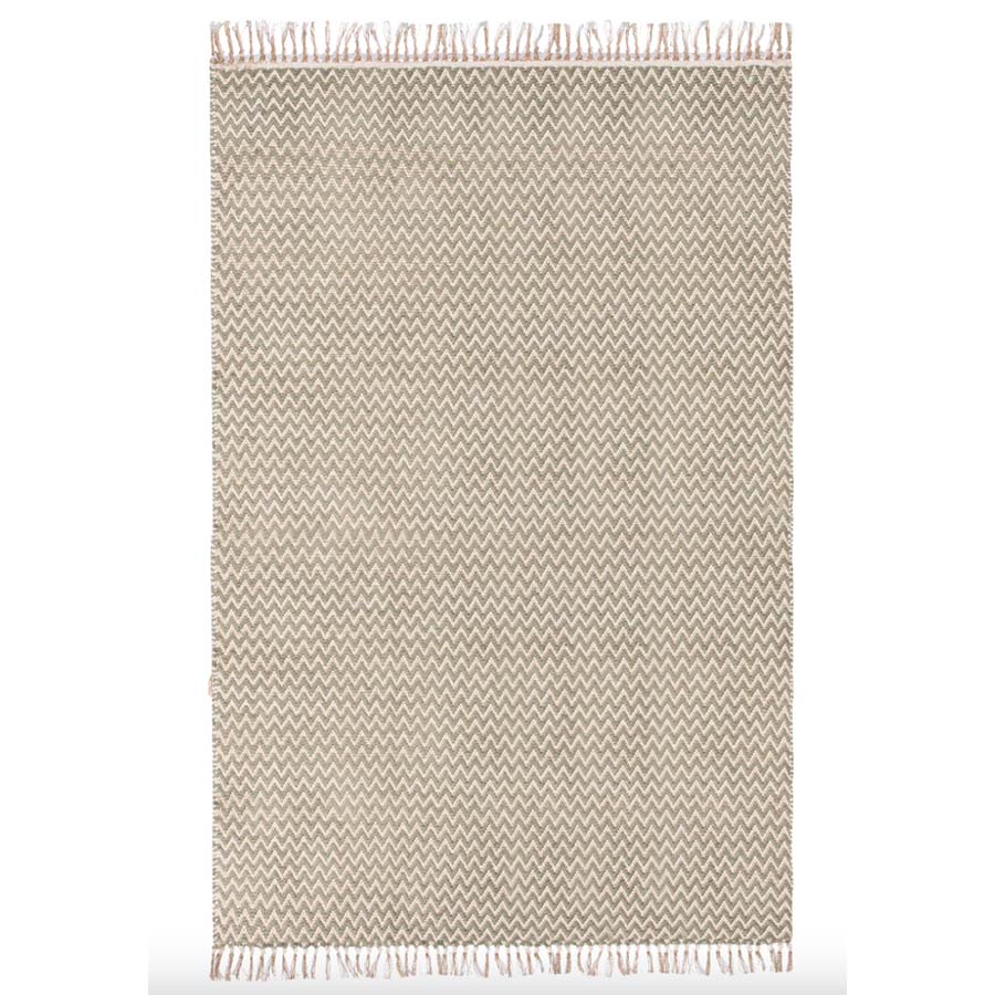 Zigzag Weave Cotton Handloom Rug Sage