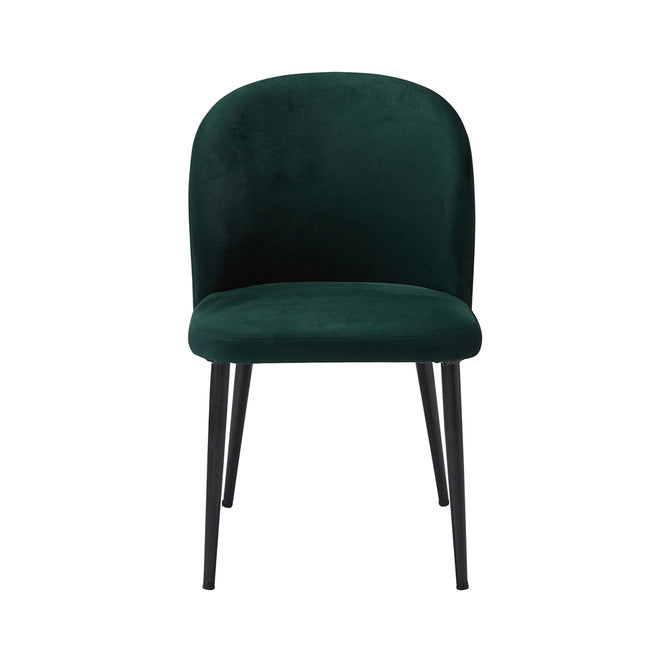 Zoe Velvet Dining Chair emerald green