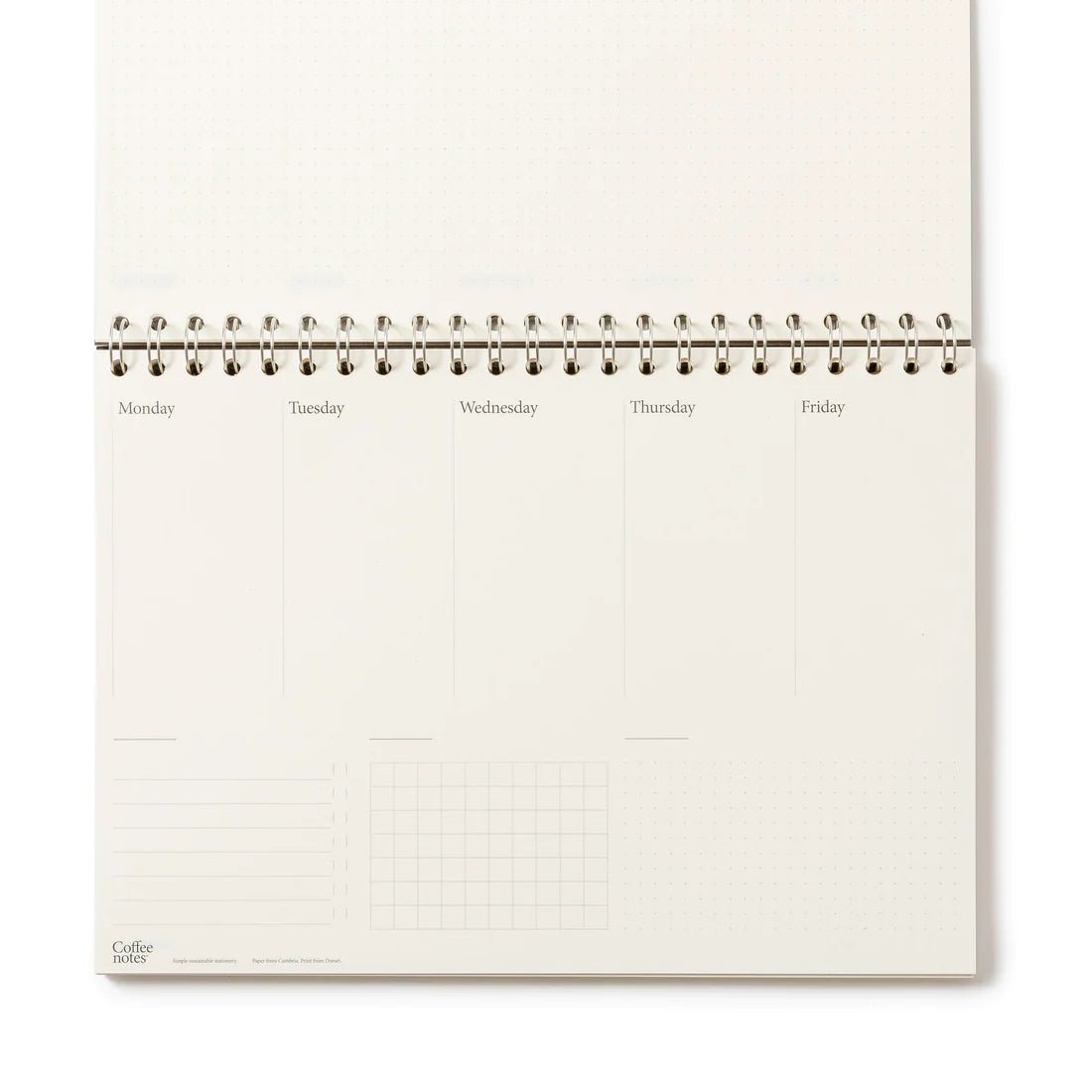 A4 Recycled Coffee Cup & Repurposed Waste Weekly Planner - PL - NO - W - 7 - A4 - 2 - OLIVE - Uneeka