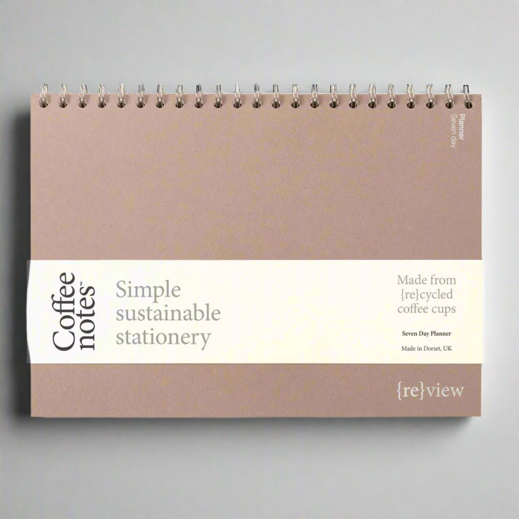 A4 Recycled Coffee Cup & Repurposed Waste Weekly Planner - PL - NA - W - 7 - A4 - 2 - ALMOND - Uneeka