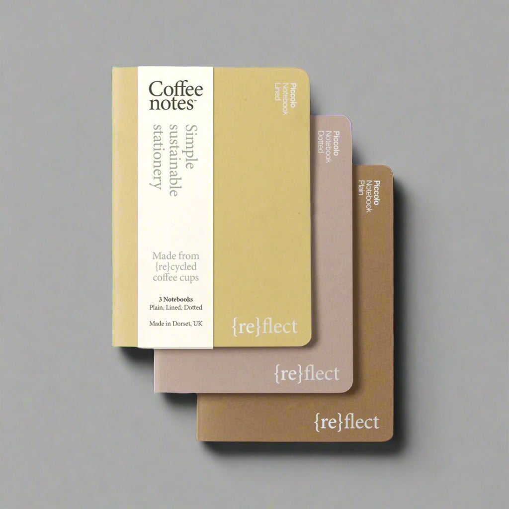 A5 Recycled Coffee Cup & Repurposed Waste Stitched Notebook - NB - 3 - N - SS - PLD - M - 2 - HAZELNUT - Uneeka