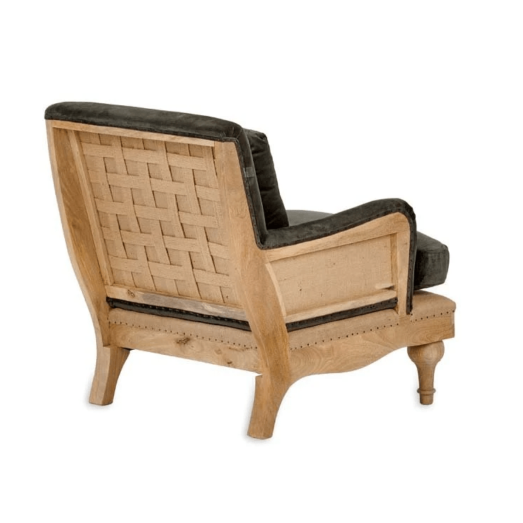 Abe Moss Green Velvet Armchair - AC7901 - Uneeka