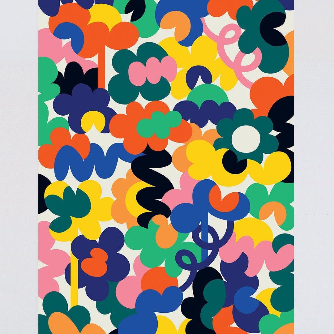 Abstract Flowers Gift Wrap - WP113 - Uneeka