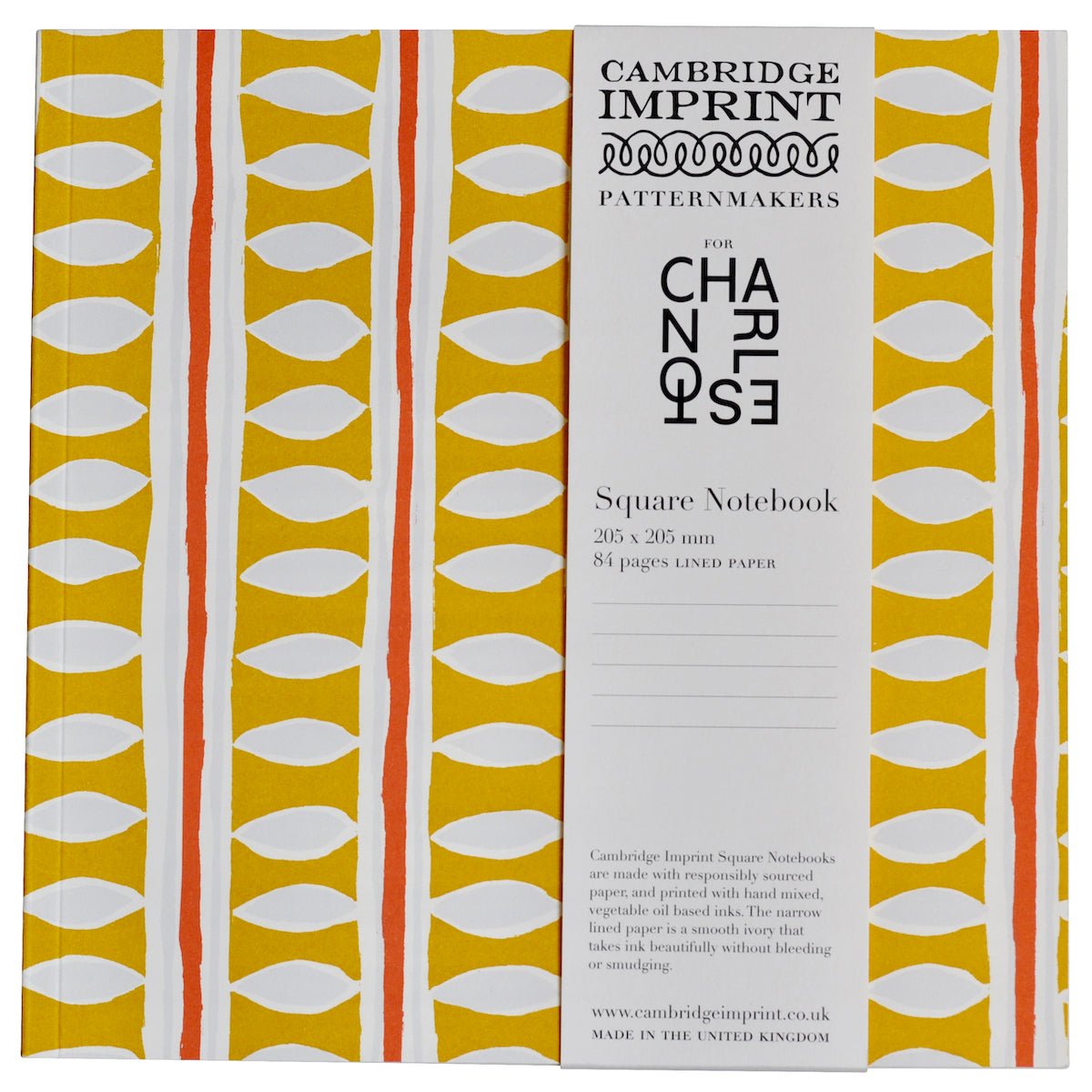 Abstract Stripe Lined Paper Square Notebook - SQN CHS stripe - Uneeka