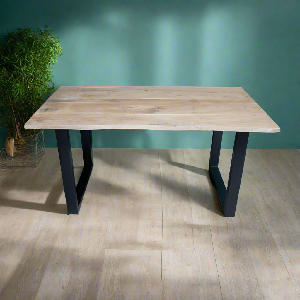Acacia Wood Living Edge Dining Table - 8183 - Uneeka