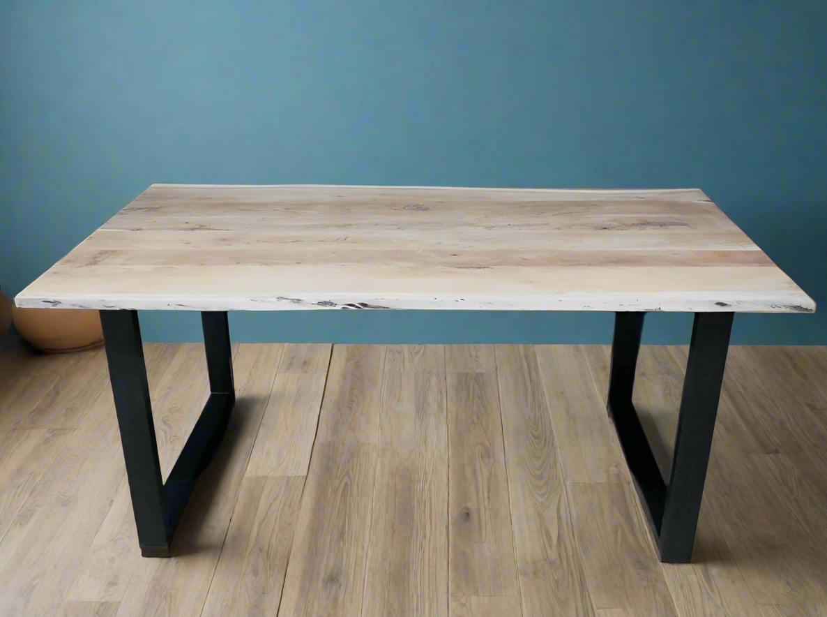 Acacia Wood Living Edge Dining Table - 8184 - Uneeka