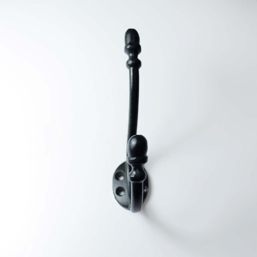 Acorn 4 Hole Satin Epoxy Black Hat & Coat Hook - 70.336B.SEB.131 - Uneeka