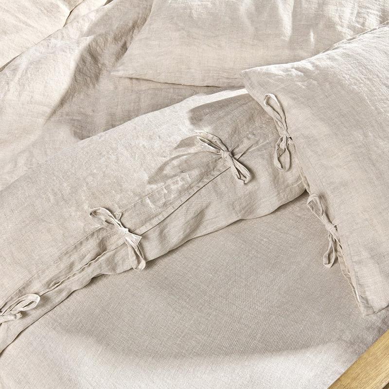 Adya Natural Linen Super King Duvet Cover - AD0702 - Uneeka