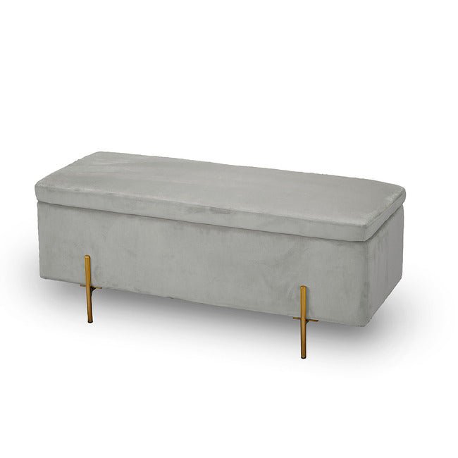 Alexia Velvet Ottoman - LOLAGREY - Uneeka