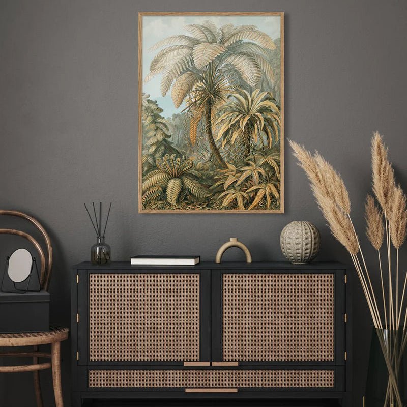 Alsophila Silver Fern Botanical Framed Art Print - OFG 50x70 8215 - Uneeka