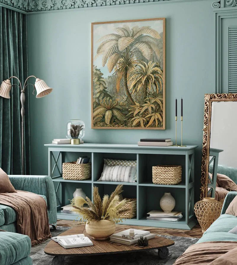 Alsophila Silver Fern Botanical Framed Art Print - BFG 50x70 8215 - Uneeka