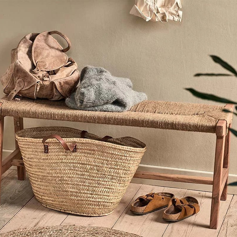 Amhara Acacia & Jute Woven Bench - AA5801 - Uneeka