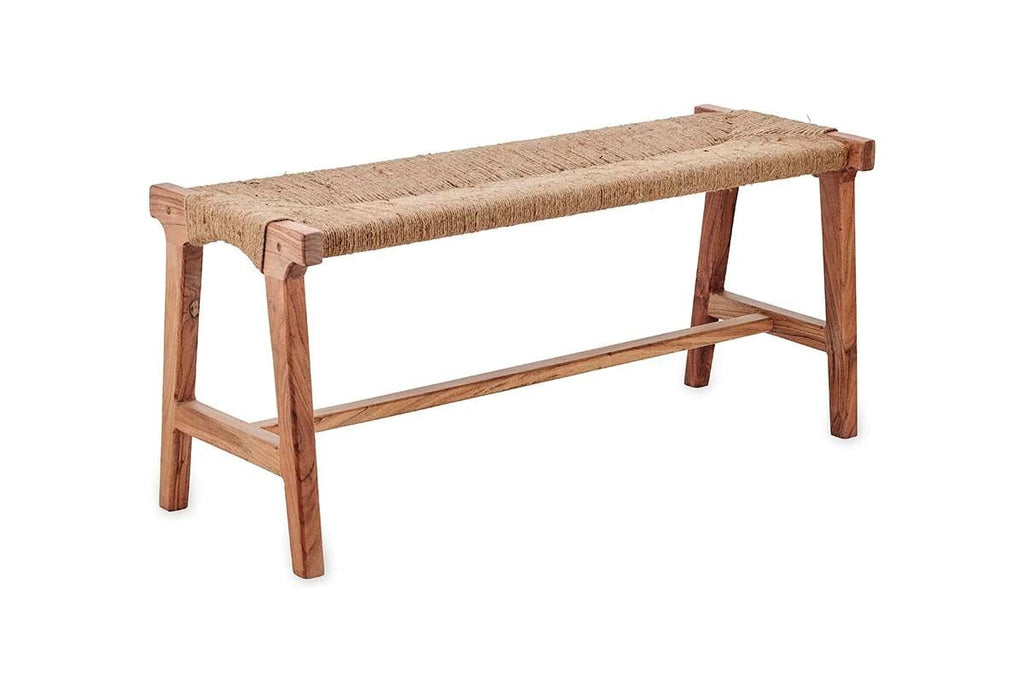 Amhara Acacia & Jute Woven Bench - AA5801 - Uneeka