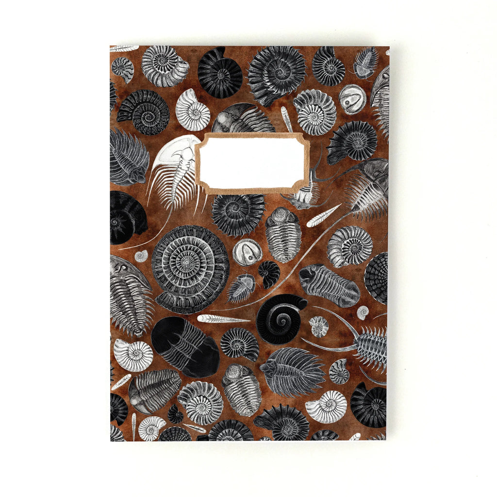 Ammonoidea Fossil Print A5 Notebook - Ammonoidea Fossil Print Notebook - Uneeka