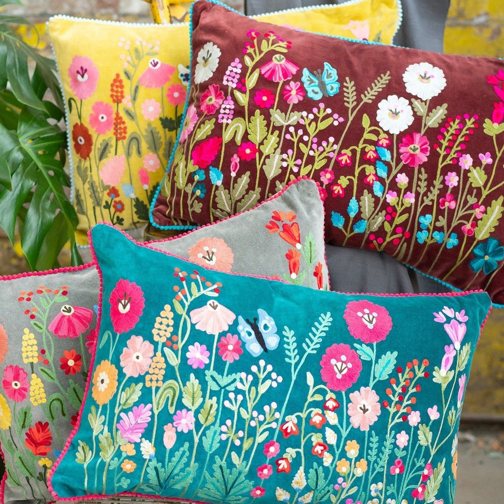 Amrita Velvet Rectangular Cushion - Ella's Pick - CC411MU - Uneeka