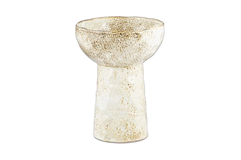 Anjuna Reactive White Glaze Decorative Standing Bowl - AB2902 - Uneeka