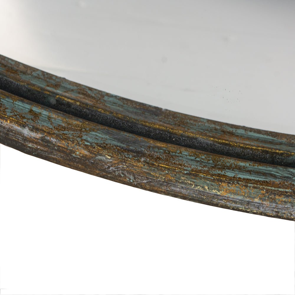 Antique Brass Round Mirror - MQ9328 - Uneeka