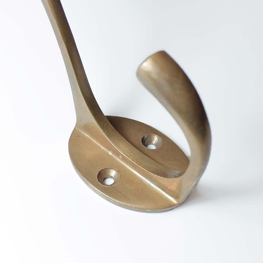 Antique Brass Victorian Square Stem 2 Hole Hat & Coat Hook - 49.336.ASB.110 - Uneeka